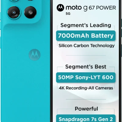 MOTOROLA g67 power 5G (Pantone Curacao Blue, 256 GB) (8 GB RAM)