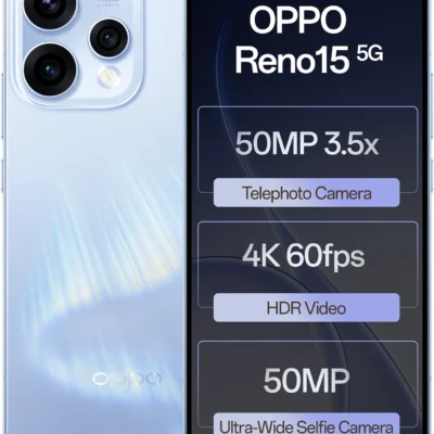 OPPO Reno15 5G (Aurora Blue, 512 GB) (12 GB RAM)