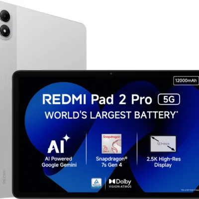 REDMI Pad 2 Pro 5G 8 GB RAM 256 GB ROM 12.1 inch with Wi-Fi+5G Gaming Qualcomm Snapdragon 7s Gen 4 Tablet (Quick Silver)