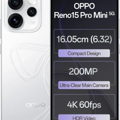 OPPO Reno15 Pro Mini 5G (Glacier White, 512 GB) (12 GB RAM)