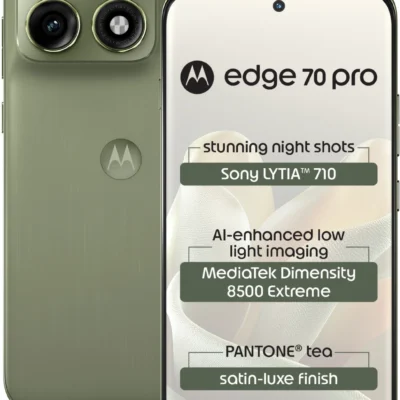MOTOROLA edge 70 pro (Satin-Luxe PANTONE Tea (Green), 256 GB) (12 GB RAM)