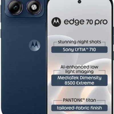 MOTOROLA edge 70 pro (Tailored Fabric – PANTONE Titan (Blue), 256 GB) (12 GB RAM)